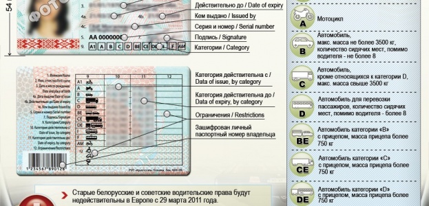 Где номер водительского удостоверения нового образца написан