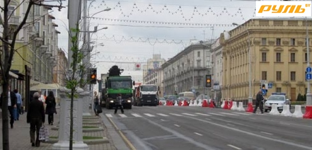 Движение на проспекте Независимости пока еще частично ограничено