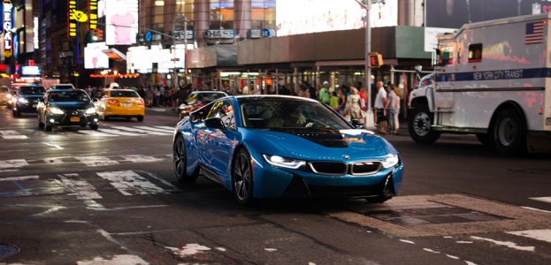 BMW i8 на улицах Нью-Йорка