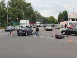 В Гродно недавно получивший права водитель Опеля сбил скутериста (фото, видео)